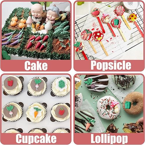 Miniatura 4 de Molde de silicona en forma de hongo en forma de hongo, molde para llavero de verduras para dulces, chocolate, decoración de pasteles, dulces,