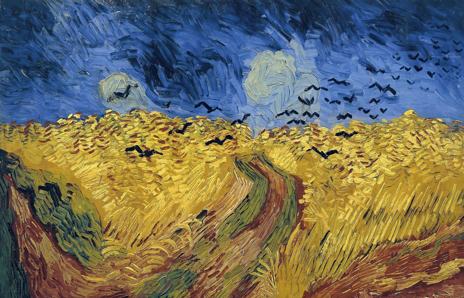 Deerbird Jigsaw Puzzle 1000 Piece - Van Gogh Wheat Field with Crows - Famous Painting Series - Quality Jigsaw Puzzles 1000 Pieces for Adults Teens Floor Entertainment Toys