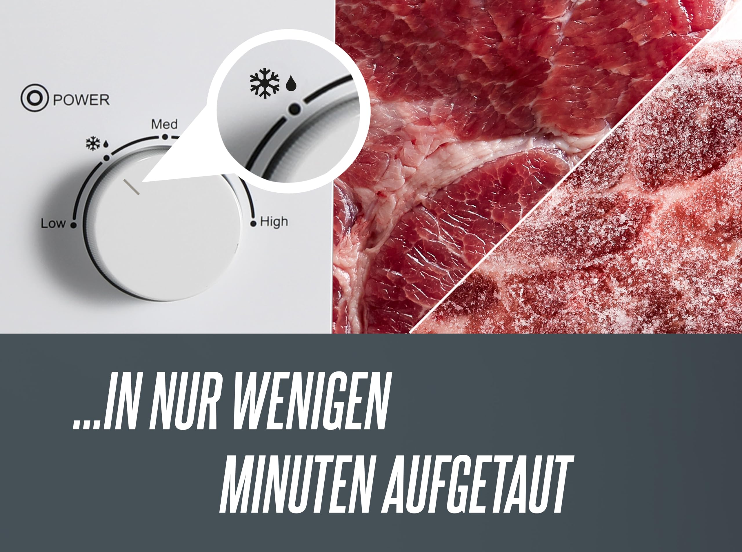 HEINRICHS Mikrowelle, kompakte Mikrowelle, 20L Volumen, 5 Leistungsstufen, inkl.35 min. Timer, Defrost Funktion, Innenraumbeleuchtung, 360° Drehteller, Zwei Drehregler, Weiß, 700W Leistung, Heinrich´s