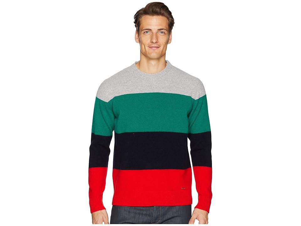 

DSQUARED2 Striped Sweater (Red/Navy/Green/Grey) Men's Sweater
