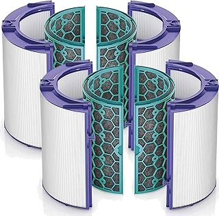 Replacement True Hepa Filter for Dyson HP04 TP04 DP04 TP05 DP05 Sealed Two Stage 360° Pure Cool Fan HEPA Filter & Activated Carbon Filter 2pcs
