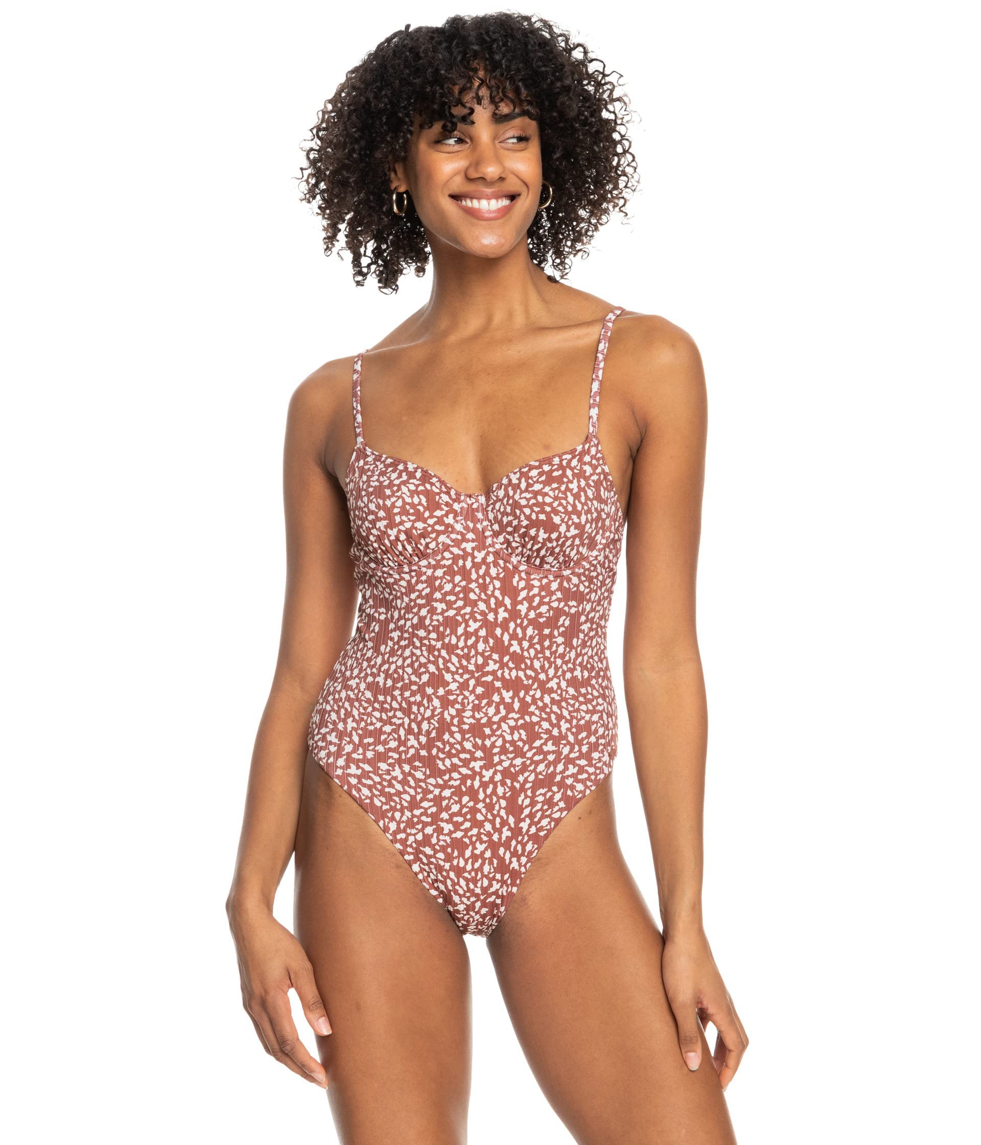 Love The Muse Ribbed One-Piece Rustic Brown Animalia Dots XL