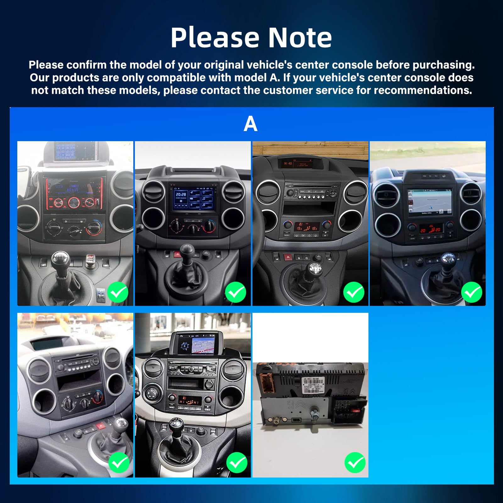 NHOPEEW 4+64G Radio Auto per Citroen Berlingo 2015-2018/Peugeot Partner 2008-2019 - Radio Android da 9 Pollici con Senza fili Carplay e Android Auto Schermo Diviso + Telecamera di Retromarcia