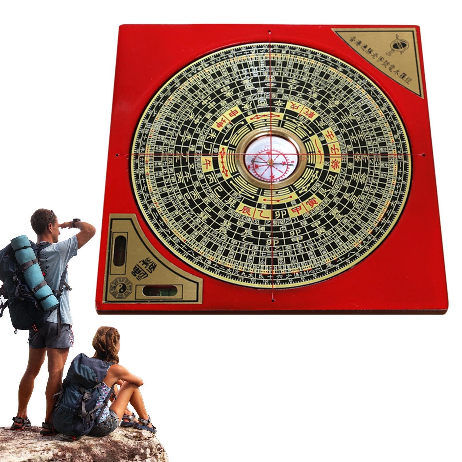 Boussole Feng Shui | Boussole Lo-Pan chinoise décorative Feng Shui | Boussole portable rétro en alliage Yang-Ba Luo Pan pour le bureau, la maison