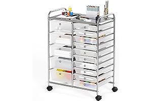 Utility Cart with 12 Drawers Rolling Storage: Space-Saving Organization