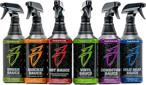 Miniatura 9 de Boat Bling Hot Sauce Premium Removedor de manchas de agua dura con selladores de cera de alto brillo, 32 onzas, negro