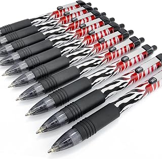 Zebra - Z-Grip Smooth - Retractable Ballpoint Pen - Limited Edition Funky Flame Design - Pack of 10 - Black Ink