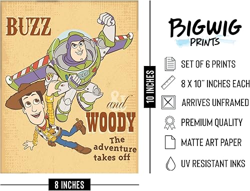 Miniatura 2 de BigWig Prints Arte de pared de Disney, pósteres clásicos de películas de Disney, carteles de Disney, decoración de guardería de Disney, arte de