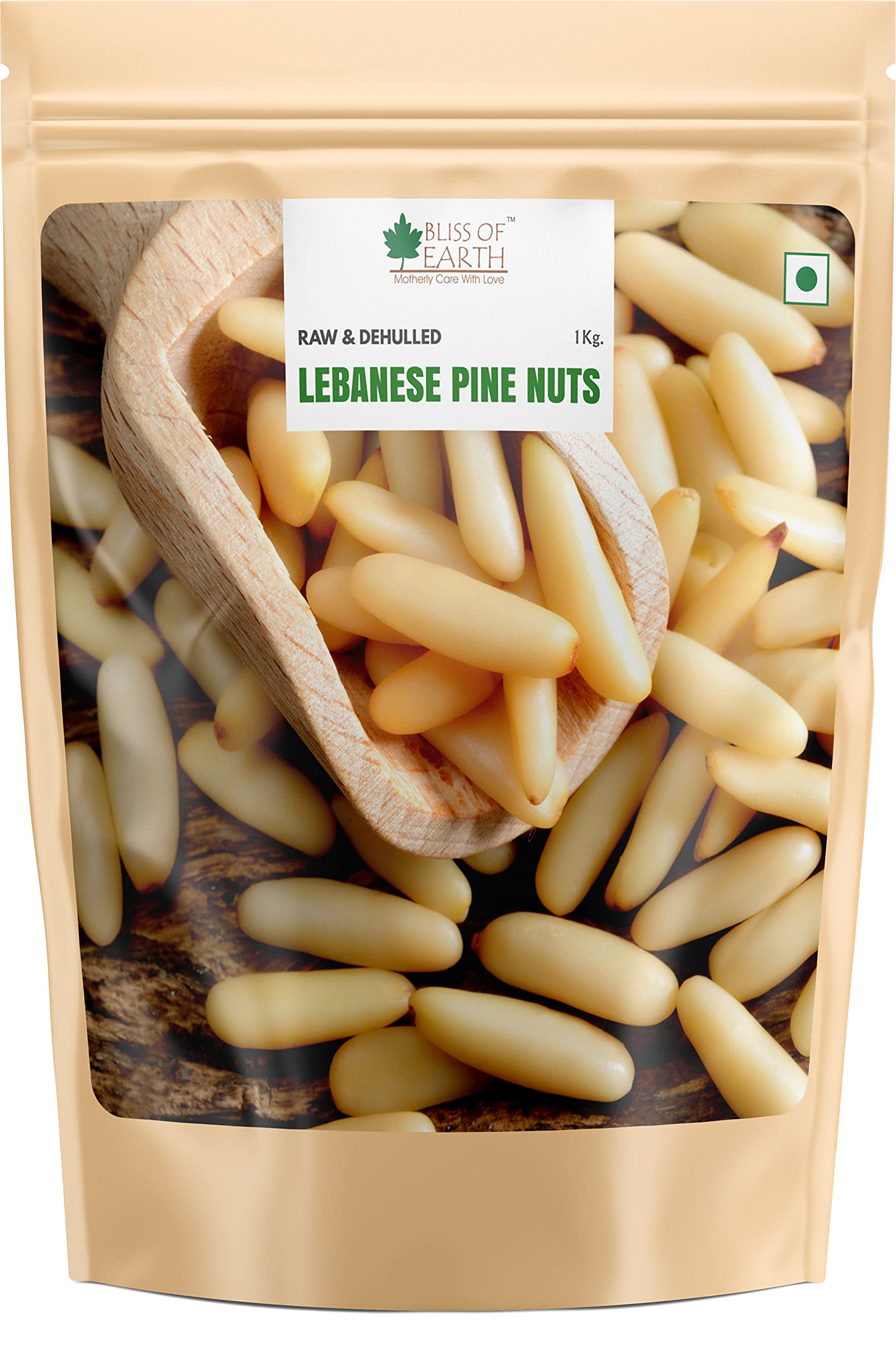 Bliss Of Earth 1Kg Lebanese Pine Nuts Without Shell (Chilgoza) Raw & Dehulled, Good For Heart And Energy Booster.