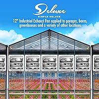 Vista 6 de Simple Deluxe Extractor de 12 pulgadas, funcionamiento silencioso y construcción duradera, ideal para el hogar, oficina, garaje y cobertizo