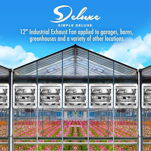 Miniatura 6 de Simple Deluxe Extractor de 12 pulgadas, funcionamiento silencioso y construcción duradera, ideal para el hogar, oficina, garaje y cobertizo