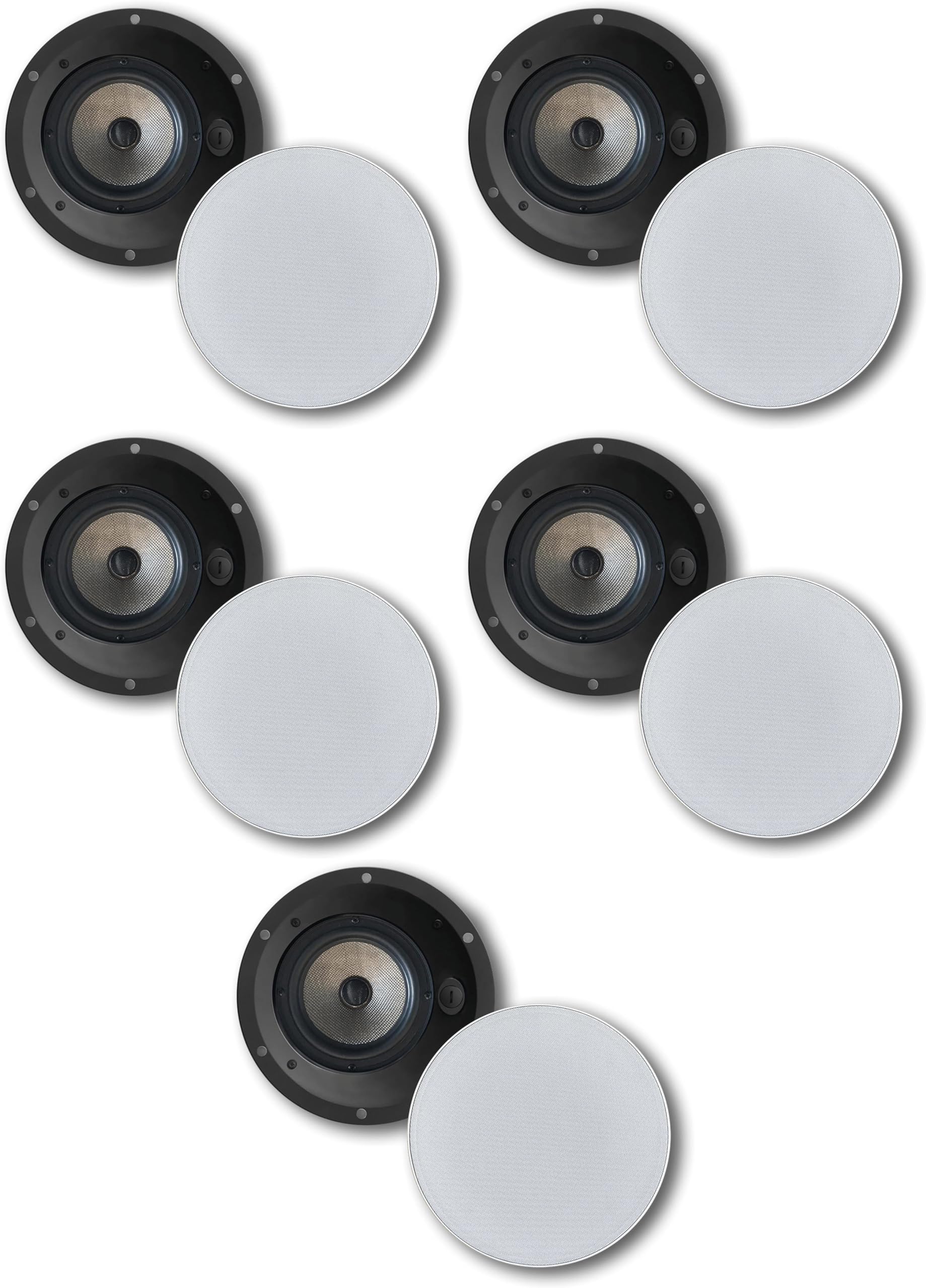 KLH Maxwell Series M-8602-C in-Ceiling Speaker with 6.5 Inch Woofer (5 Pack) (2022)