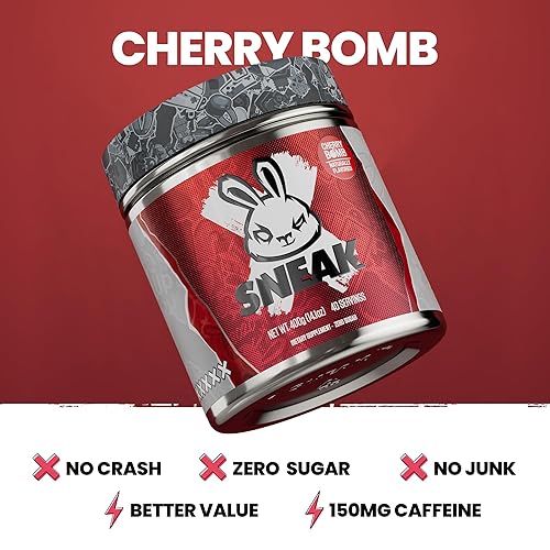 Miniatura 3 de SNEAK  Cherry Bomb Edition  Bebida energética Boost en el juego, cero azúcar, baja en calorías, vegetariana  40 porciones