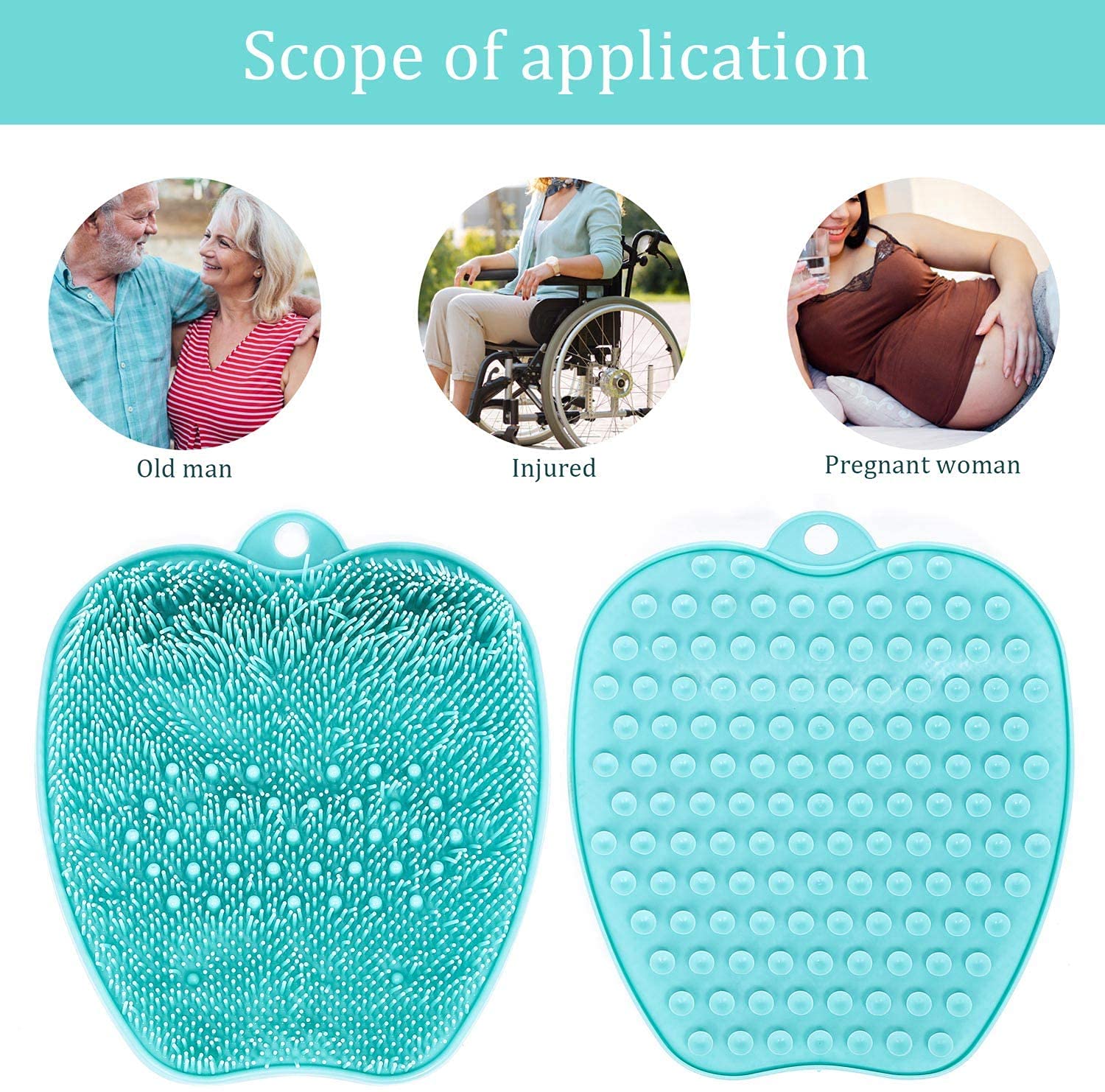 Kixre Shower Foot Cleaner Scrubber Massager, Foot Pain Tired Feet Relaxing Acupressure Mat for Shower Floor with Non-Slip Suction Cups, Increase Circulation, Exfoliation