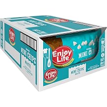 Enjoy Life Mini White Baking Chips, White Chocolate Flavor Gluten Free, School Safe, Non GMO, Dairy Free, Soy Free, Nut Free, Bulk, 12 Bags 9 oz each