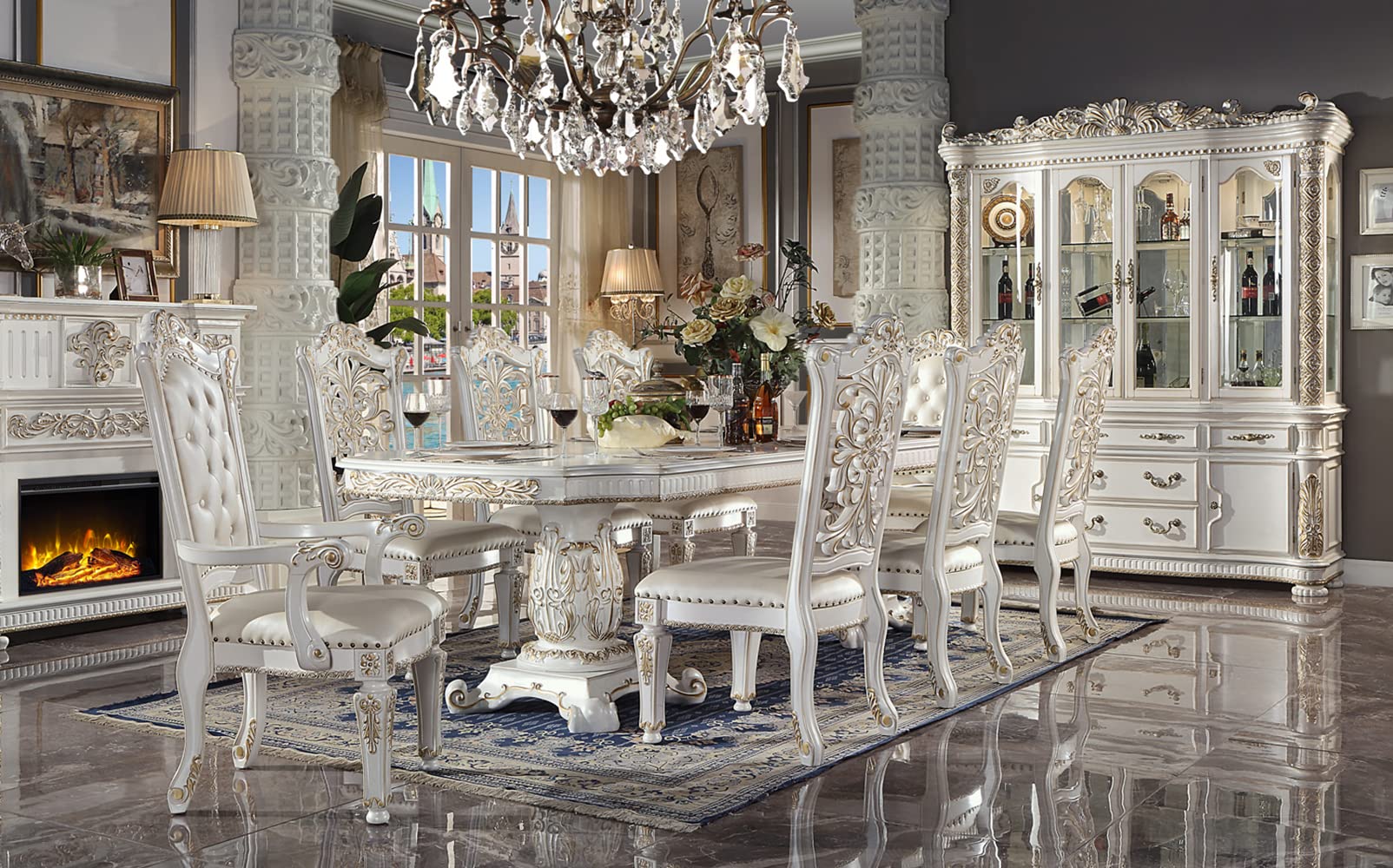 ACME Vendome Double Pedestal Dining T...