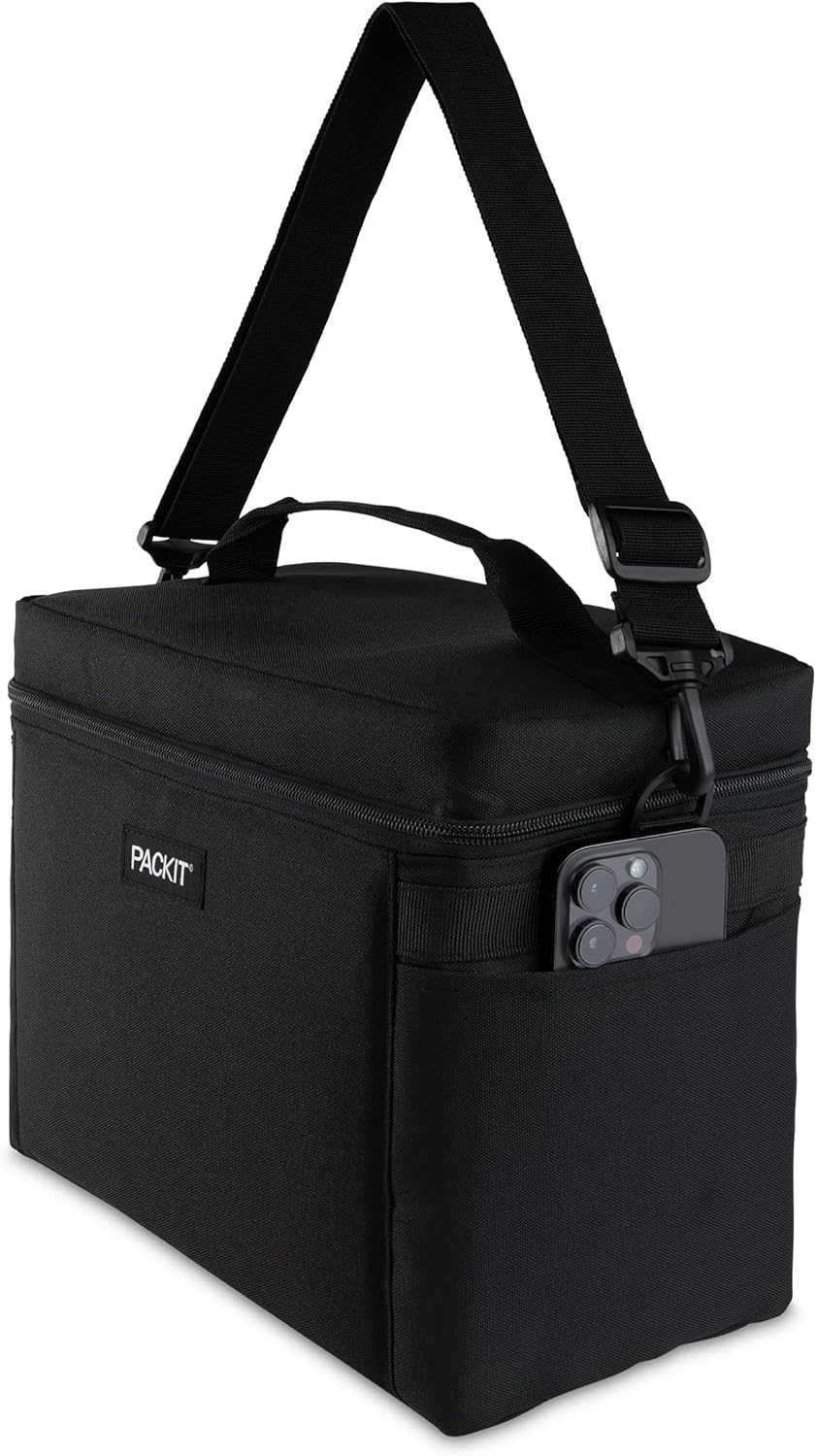 PackIt Freezable Newport Cooler, Collapsible, Reusable, Built with ECOFREEZE Technology, Wide Top Opening, Double Zip Closure, with Adjustable & Removable Shoulder Straps for Easy Carrying - Image 7