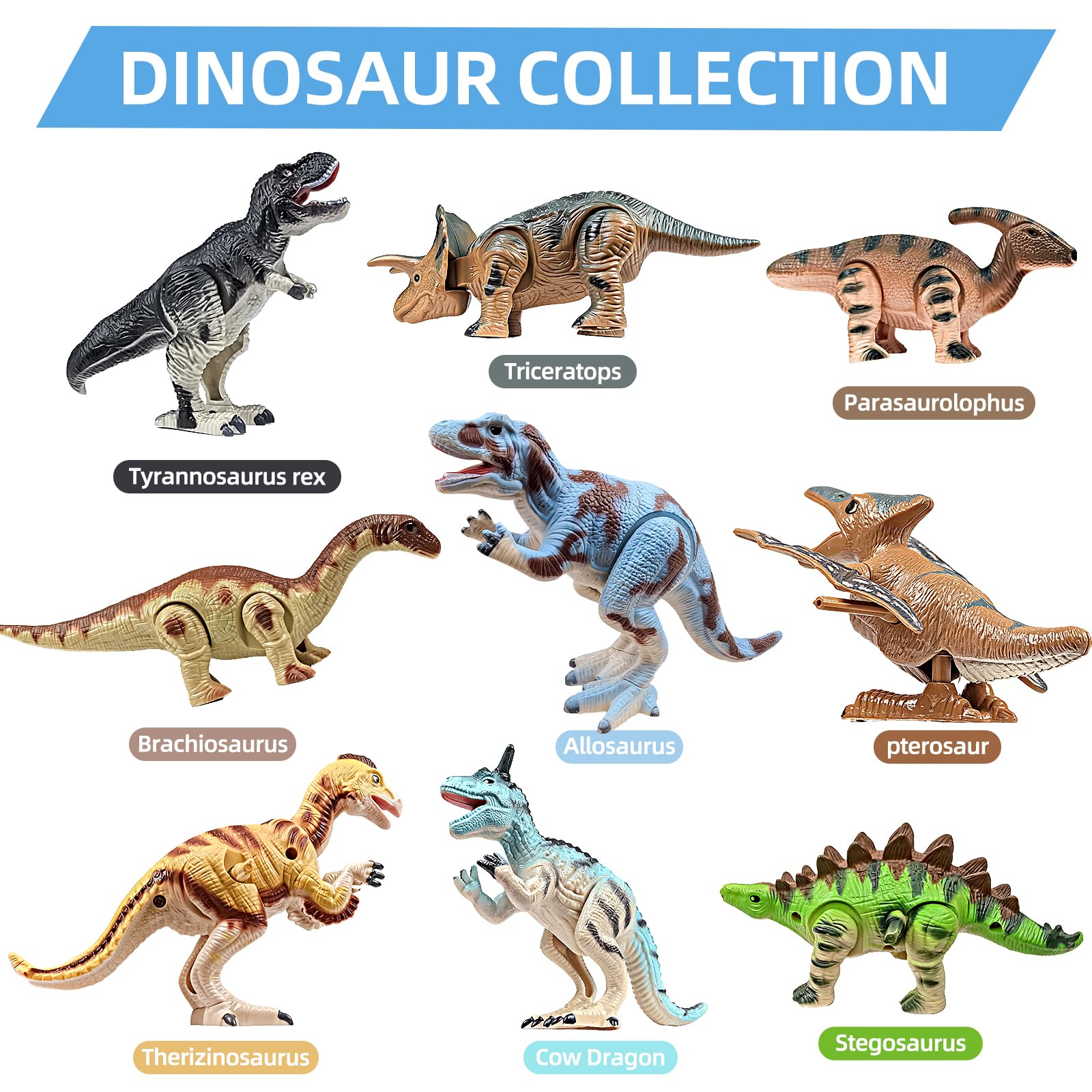 Allosaurus Wind-Up Dinosaur Toy - Kids Gift -2