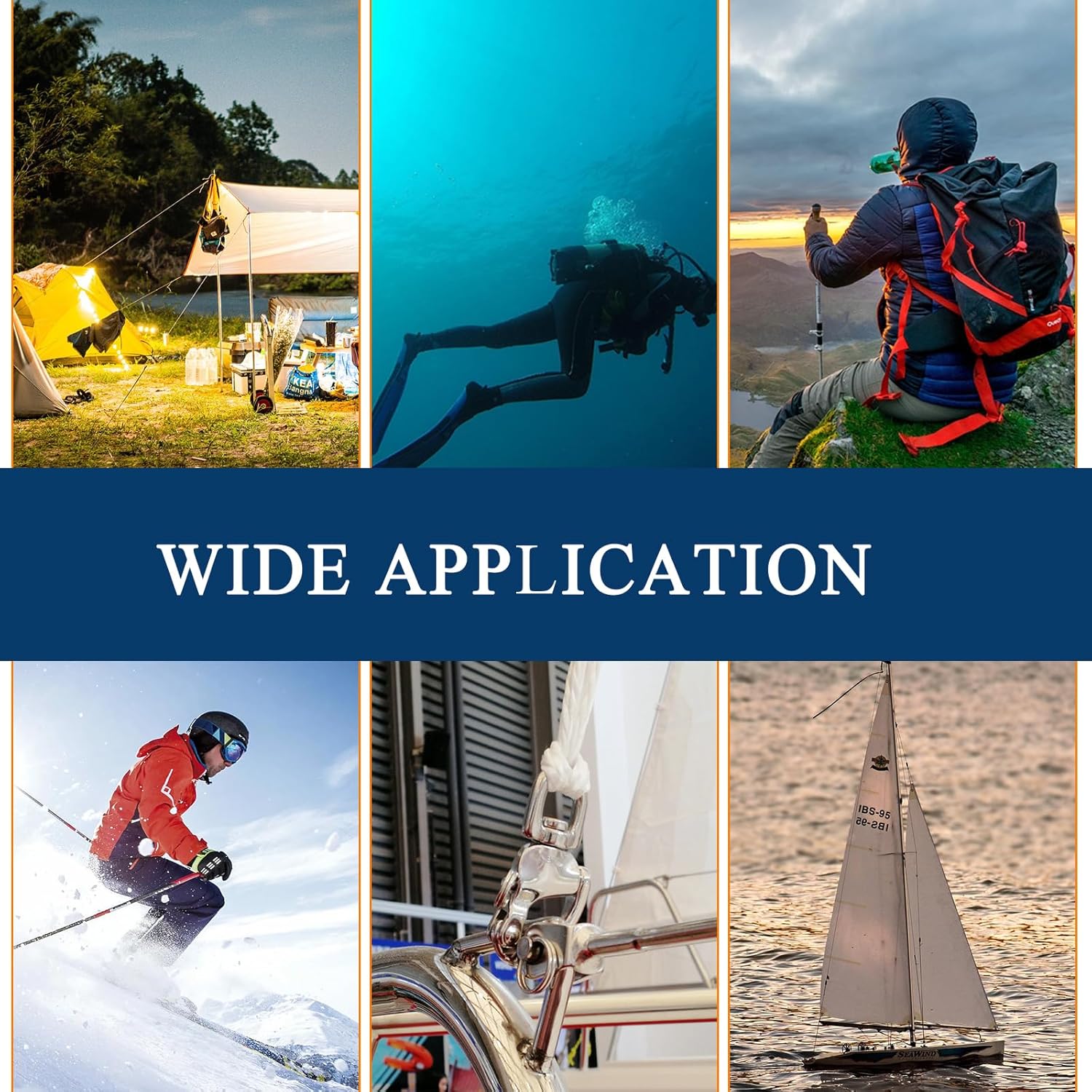 Snap Shackle Quick Release 316 Stainless Steel Jaw Swivel Snap Shackle Heavy Duty Marine Sailboat Shackles for Sailing Halyard, Sailing Rigging 2pcs - Image 5