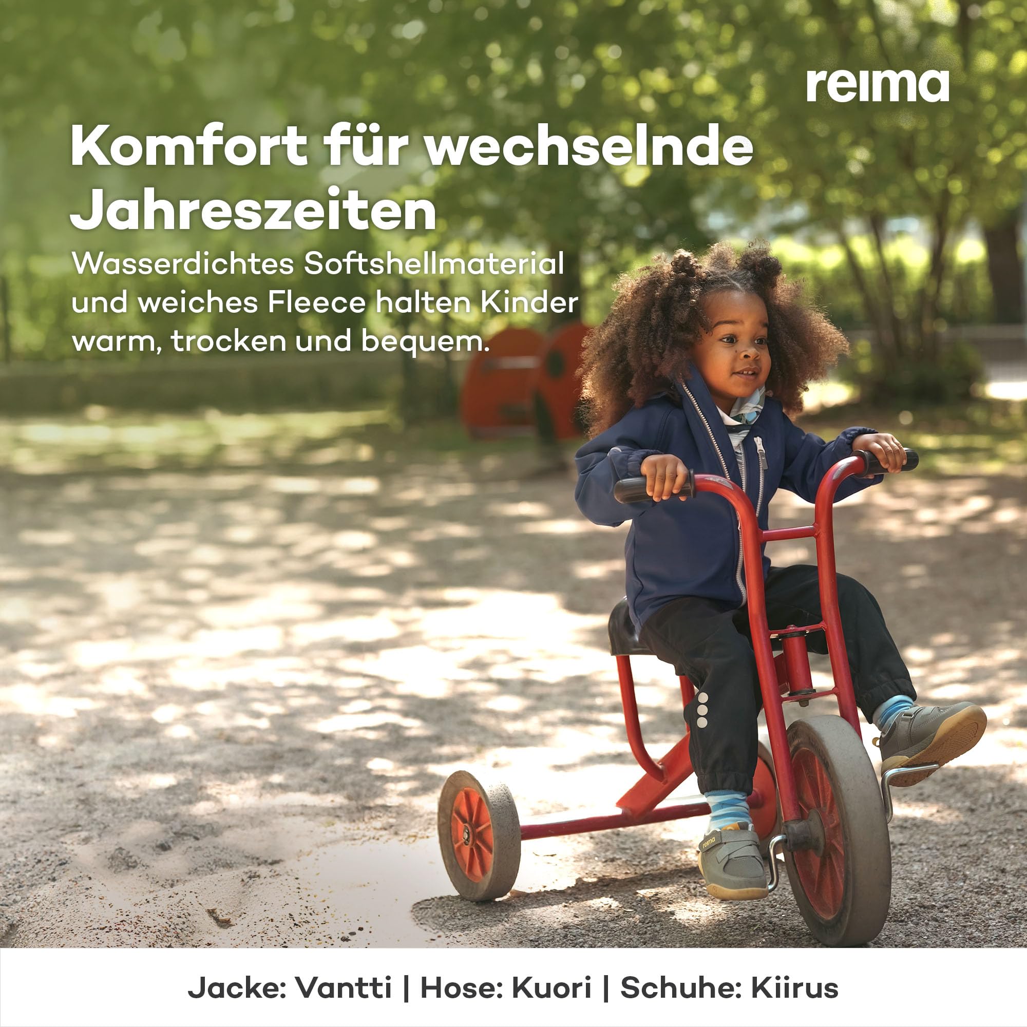 Reima Vantti Softshelljacke für Kinder - Wasserdichte Übergangsjacke für Kinder, atmungsaktiver Softshellmantel für Mädchen & Jungen mit abnehmbarer Kapuze & leicht bedienbarem Reißverschluss,