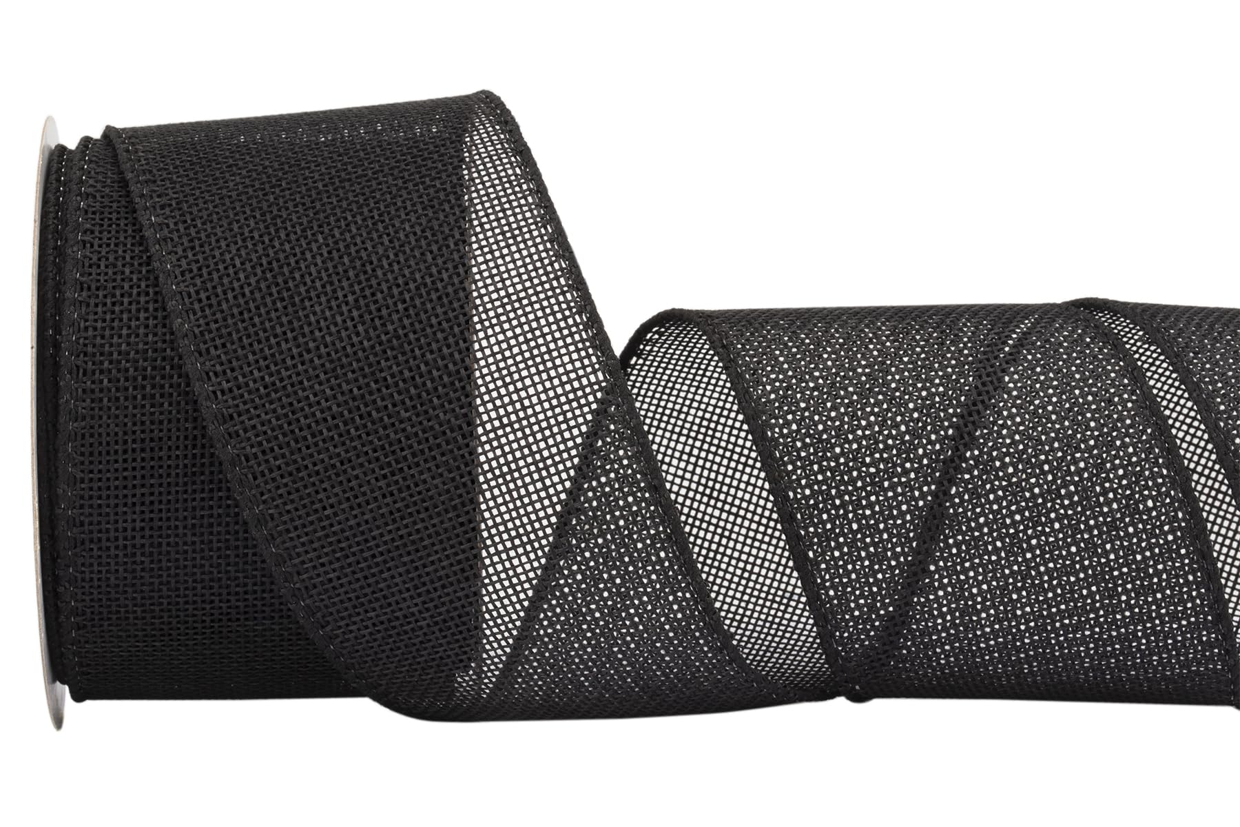 Zofrud Black Burlap Ribbon - 64mm x 9M