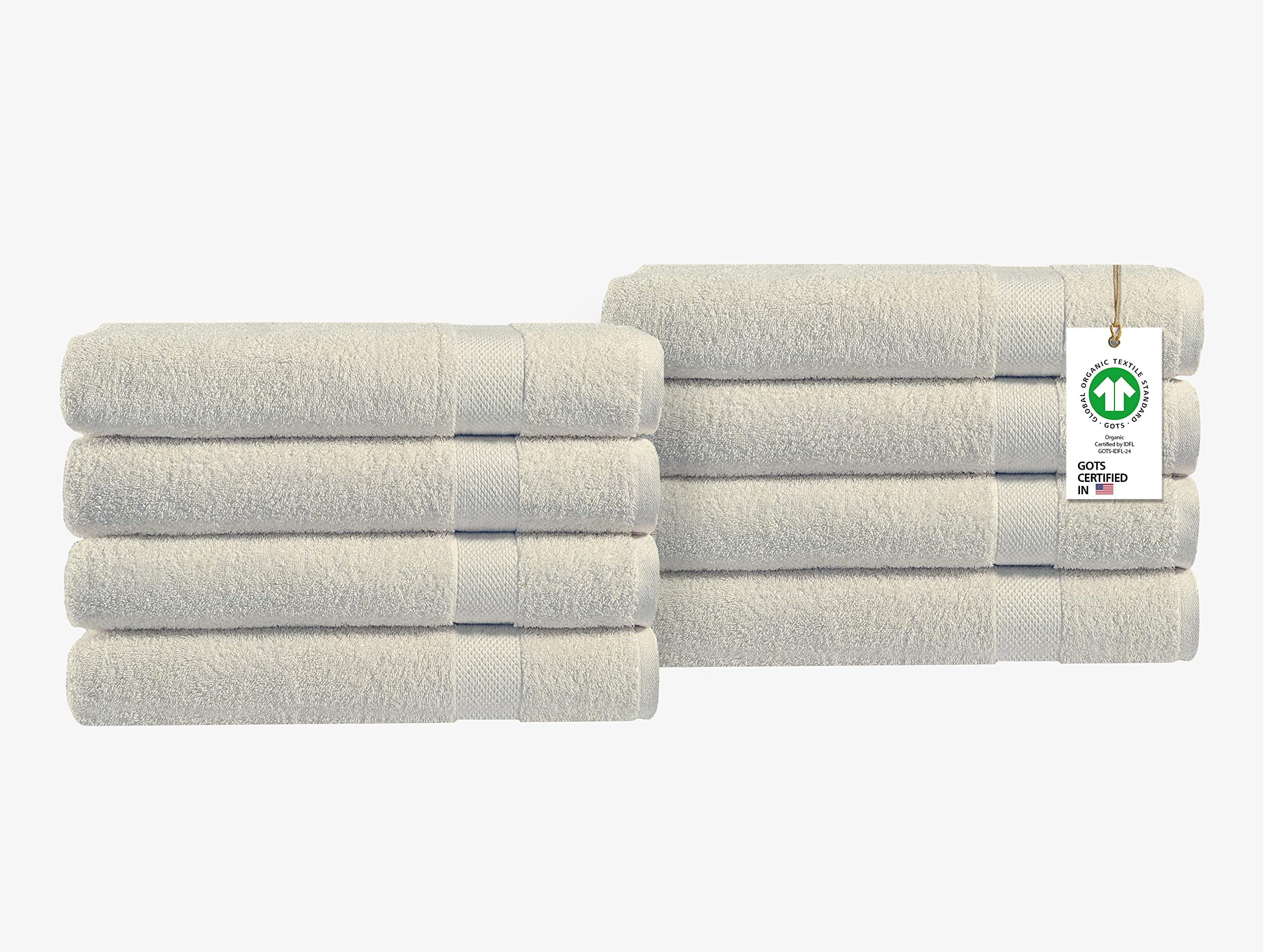 Delara 100 Organic Cotton Towels 650 GSM Plush Feather Touch Quick Dry
