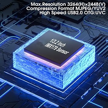 MMlove 8MP HD USB Camera Module 170 Degree Wide Angle Camera Module with IMX179 Sensor Embedded Industrial USB Webcam for Linux Windows Android Mac Plug&Play Support OTG