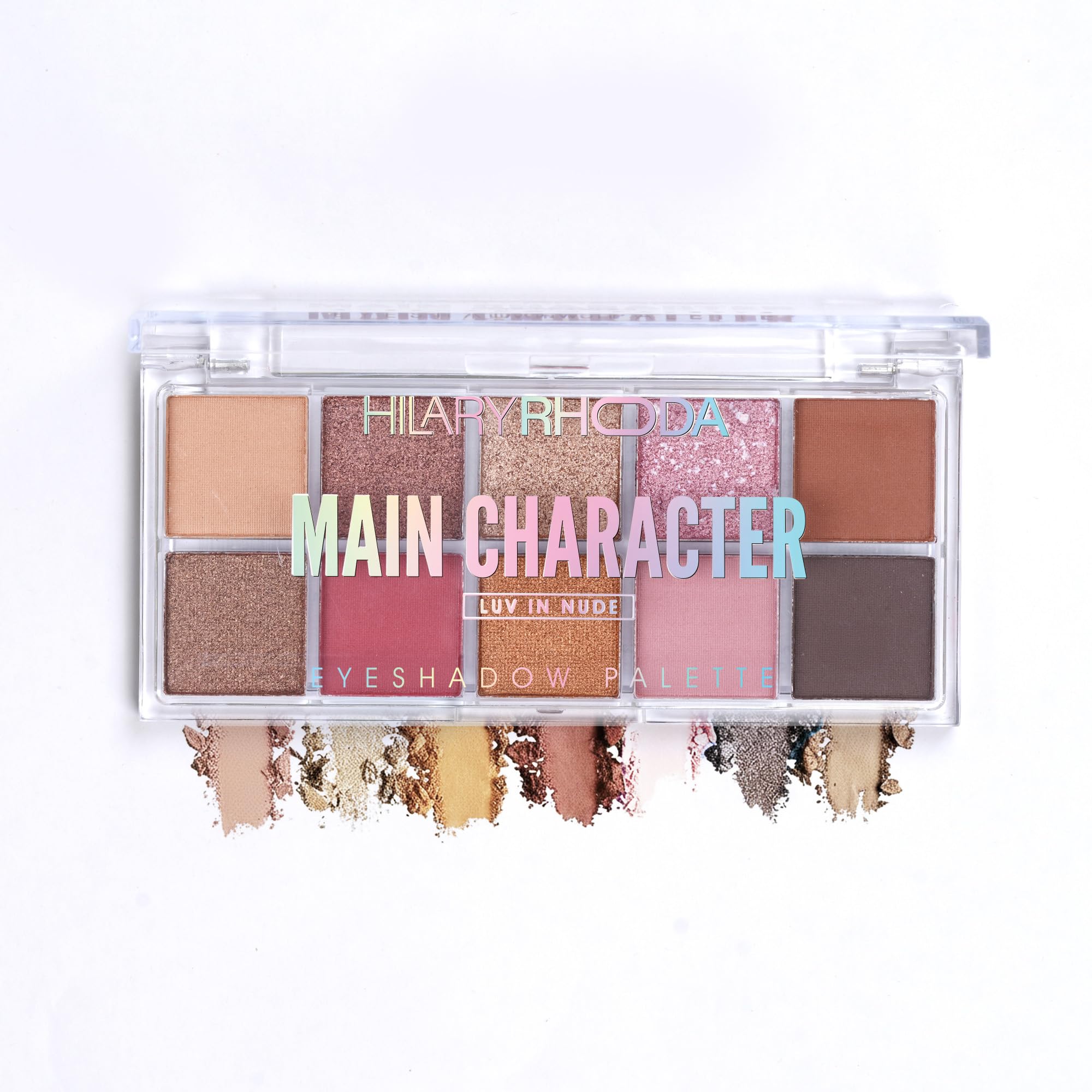 Hilary Rhoda Main Character Eyeshadow Palette | Highly Pigmented & Blendable | Matte & Shimmer Finish | Smudge Free & Long Wearing | No Fallout & Multicolor Eyeshadow - 11g (Luv In Nude - Shade 02)-image-18