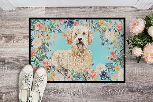 Miniatura 2 de Caroline's Treasures CK3426MAT Goldendoodle - Tapete para puerta delantera, 18 x 27 pulgadas, para interiores y exteriores, para entrada,
