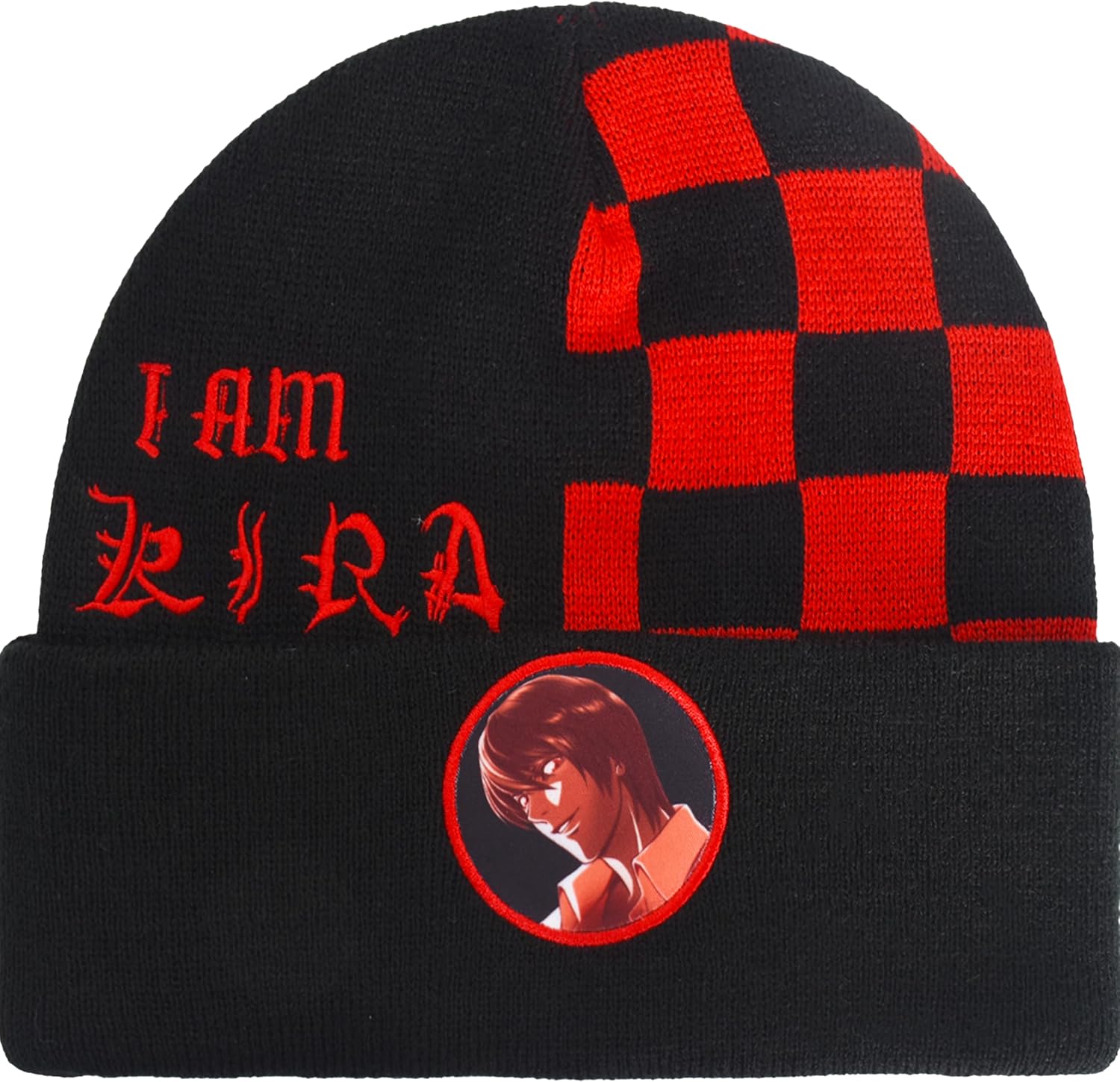Concept One Unisex Adult Death Note Beanie Hat, I Am Kira Winter Knit Cap with Cuff