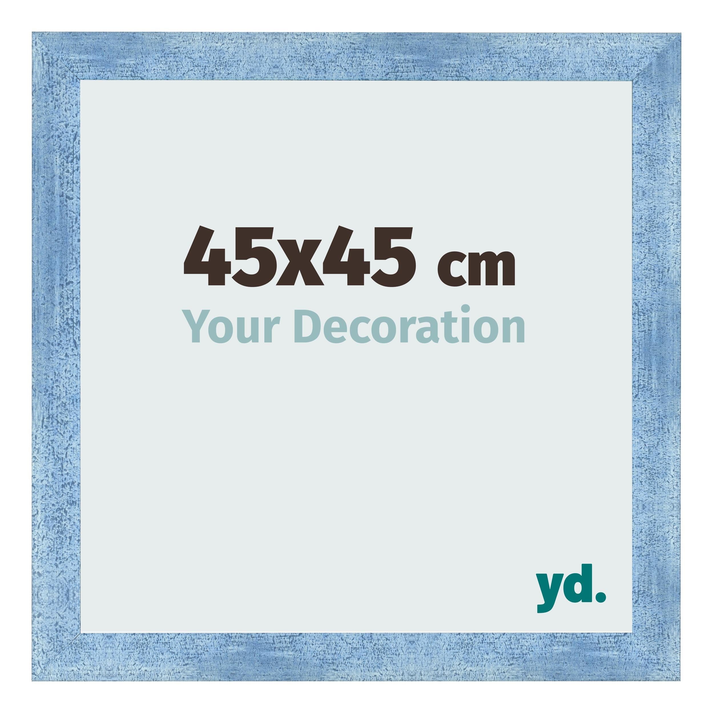 Your Decoration - Picture Frame 45x45 cm - Clear Blue Swept - Decorative Wall Frame in wood with Antireflection - Frame 45x45 - Pisa