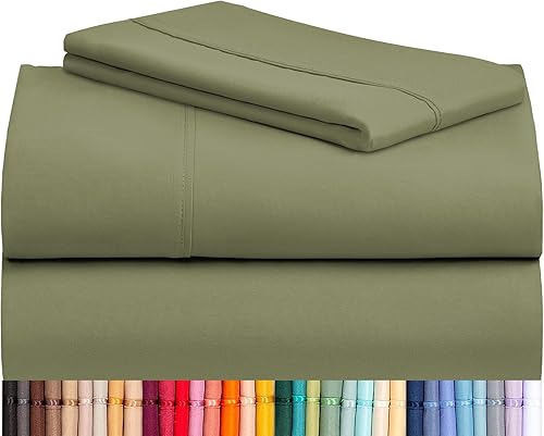 Miniatura 105 de LuxClub - Juego de sábanas, 6 piezas, rayón hecho de bambú, esquinas tipo bolsillos profundos hasta 18 in, sedosas, antiarrugas, frescas, aptas