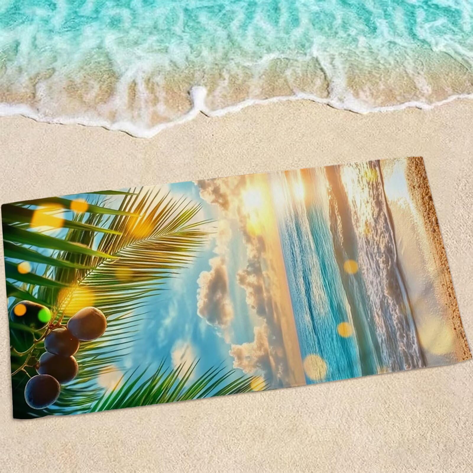 Serviette de bain grande taille 200x100 cm en microfibre compacte pour éviter le sable au pscine