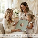 Elegant Scrap Book with Linen Cover and Gold Accents - Beautiful Photo Book & Memory Album for Preserving Cherished Photos - Lovely Gift