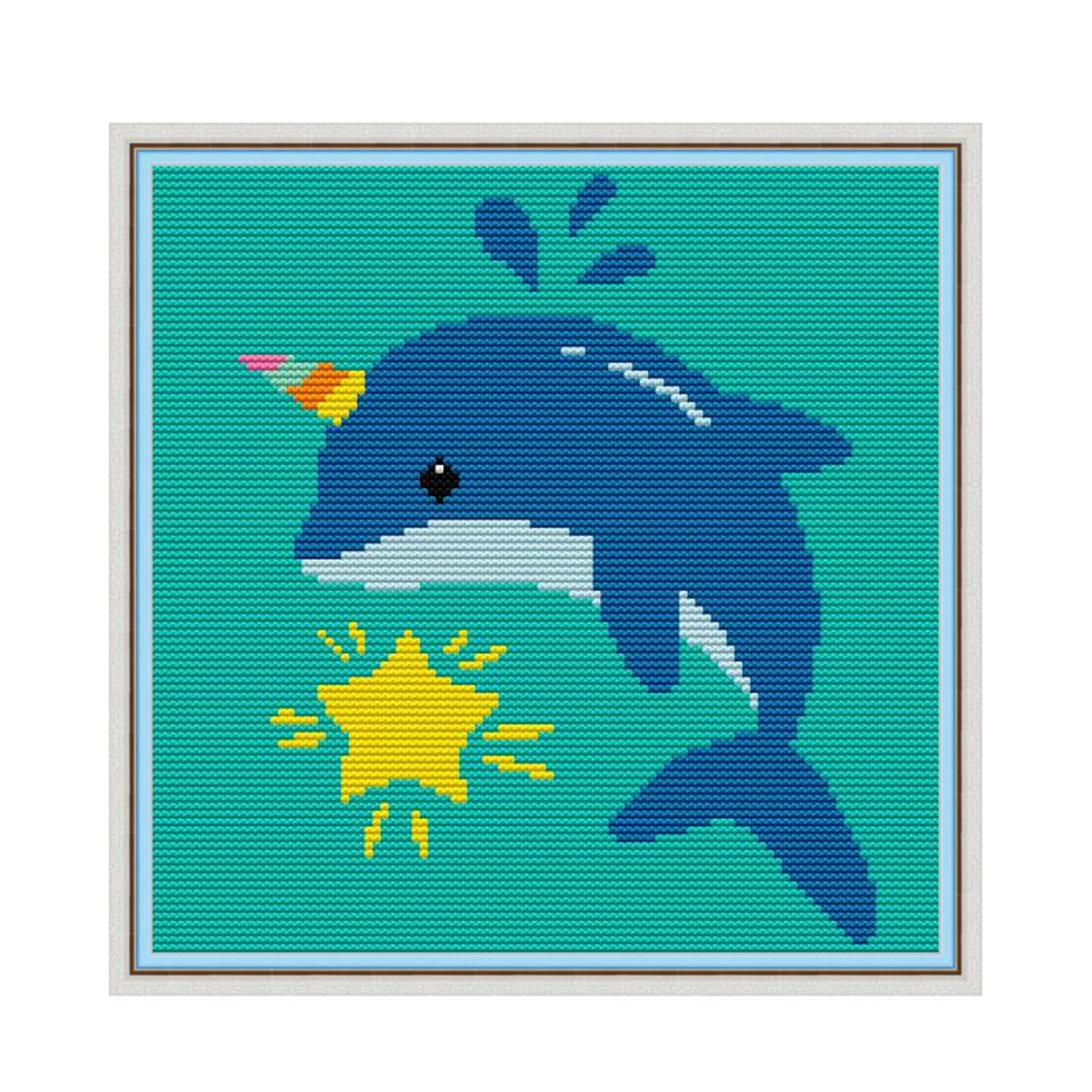 Amazon | Amiiba クロスステッチ刺繍キット図案印刷済み 11ct かわいい