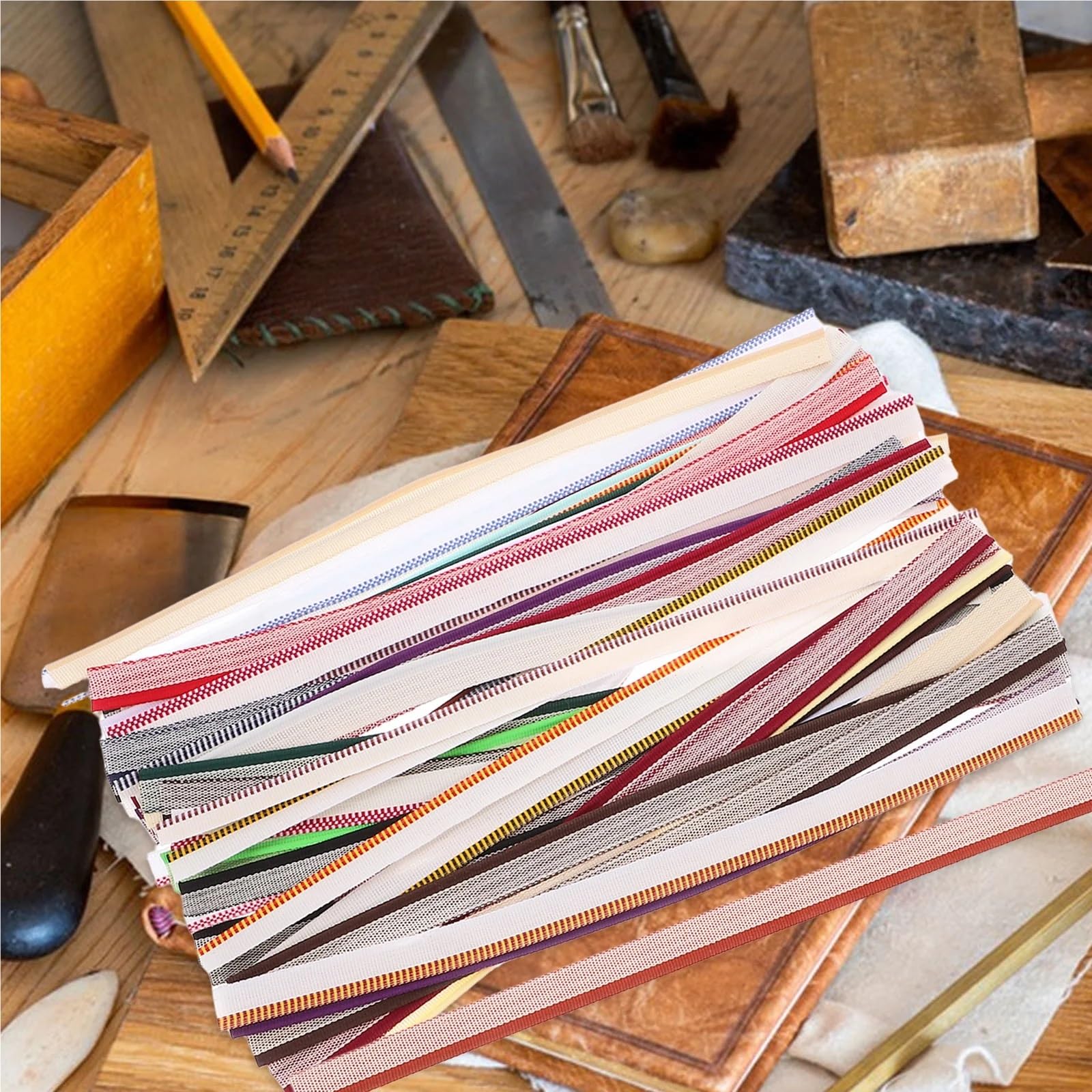 Lot de 208 bandeaux en tissu pour reliure de livres
