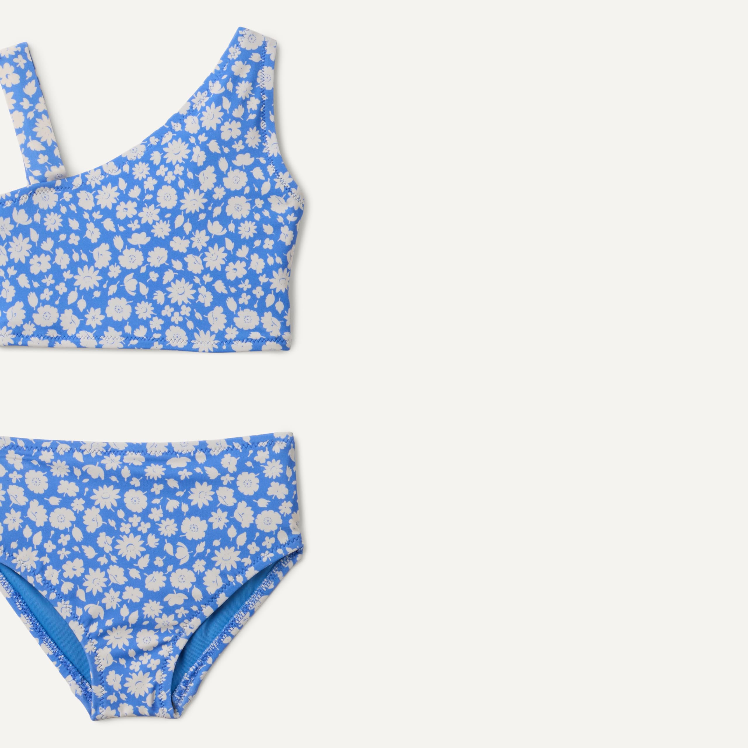 Amazon Essentials Maillot de Bain 2 Pièces Asymétrique Fille