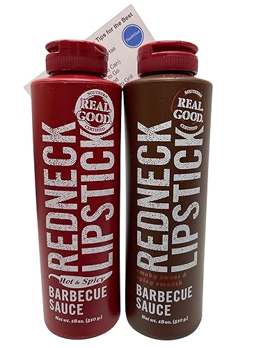 Redneck Lipstick Barbacoa Sauce Bundle Salsa BBQ Picante Caliente y Tarjeta de Recetas ThisNThat