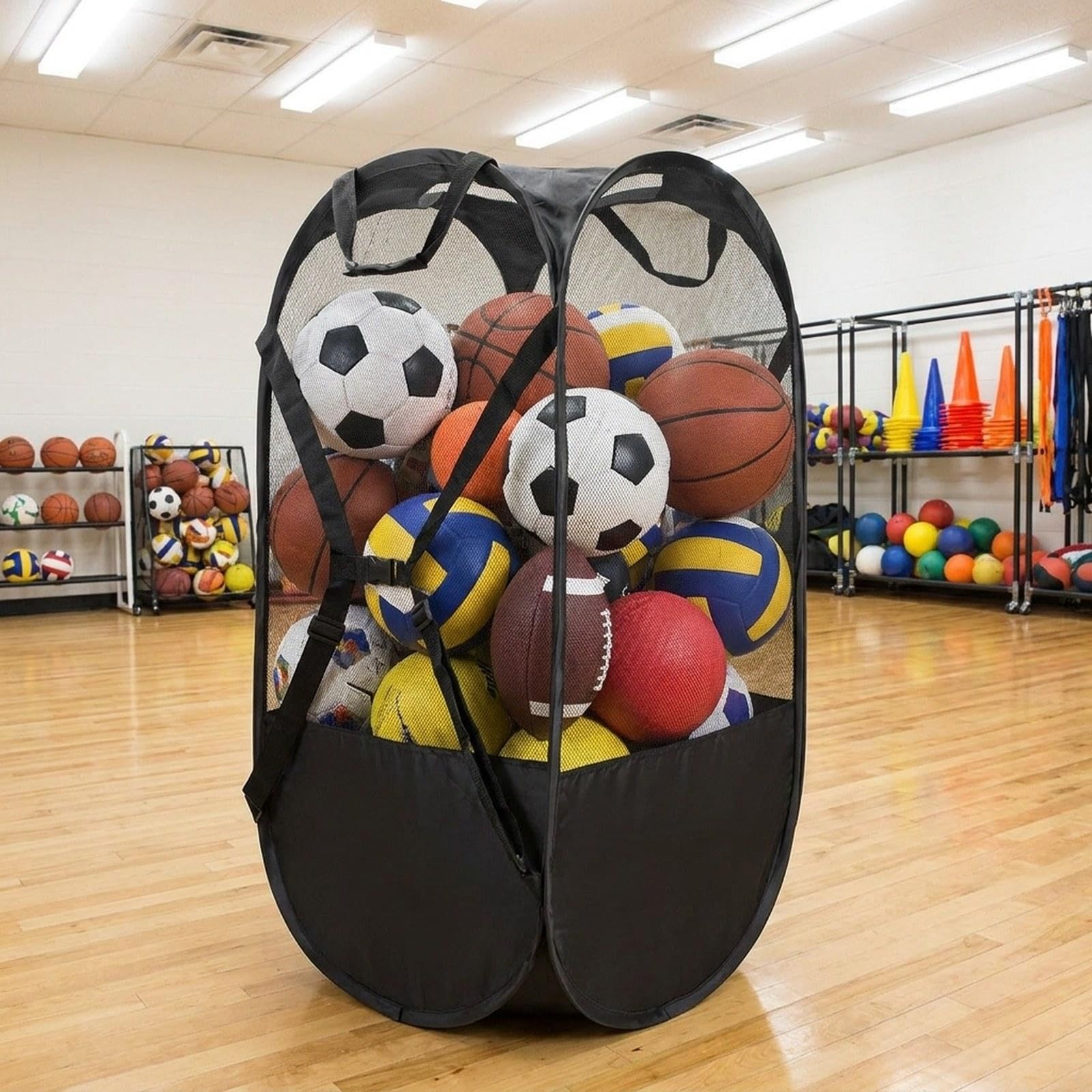 F Fityle Bolsa de Malla para balones de fútbol, ​​Bolsa Deportiva para Entrenadores, para Exteriores, Playa, béisbol y Deportes acuáticos.