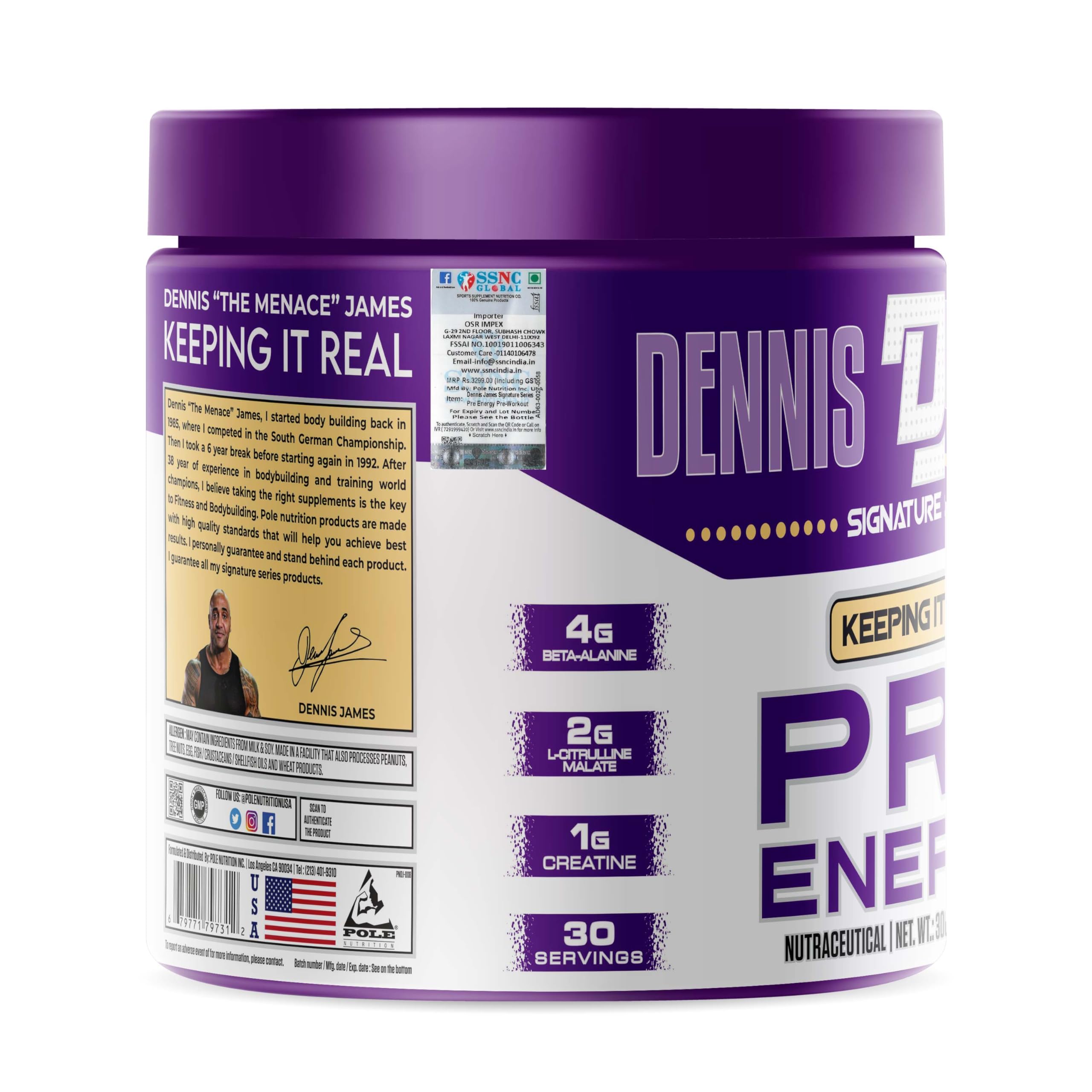 Dennis James Signature Series Pre Energy | Pre Workout | Watermelon Flavor | 300g, 30 Servings | Premium Energy Boost for Intense Workouts — Amazon image 7