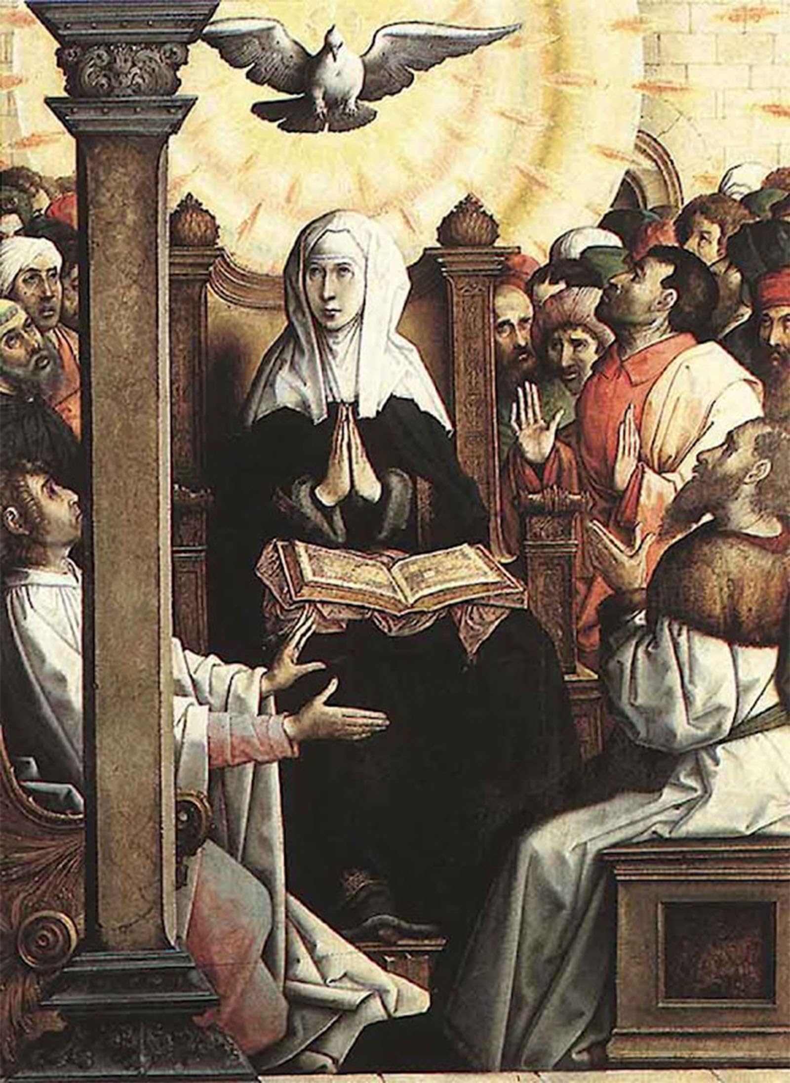 POSTERIIk Famous Modern Artwork Art Mural Pentecost Juan De Flandes Oil Paintings Pictures for Home Decor 60x90cm