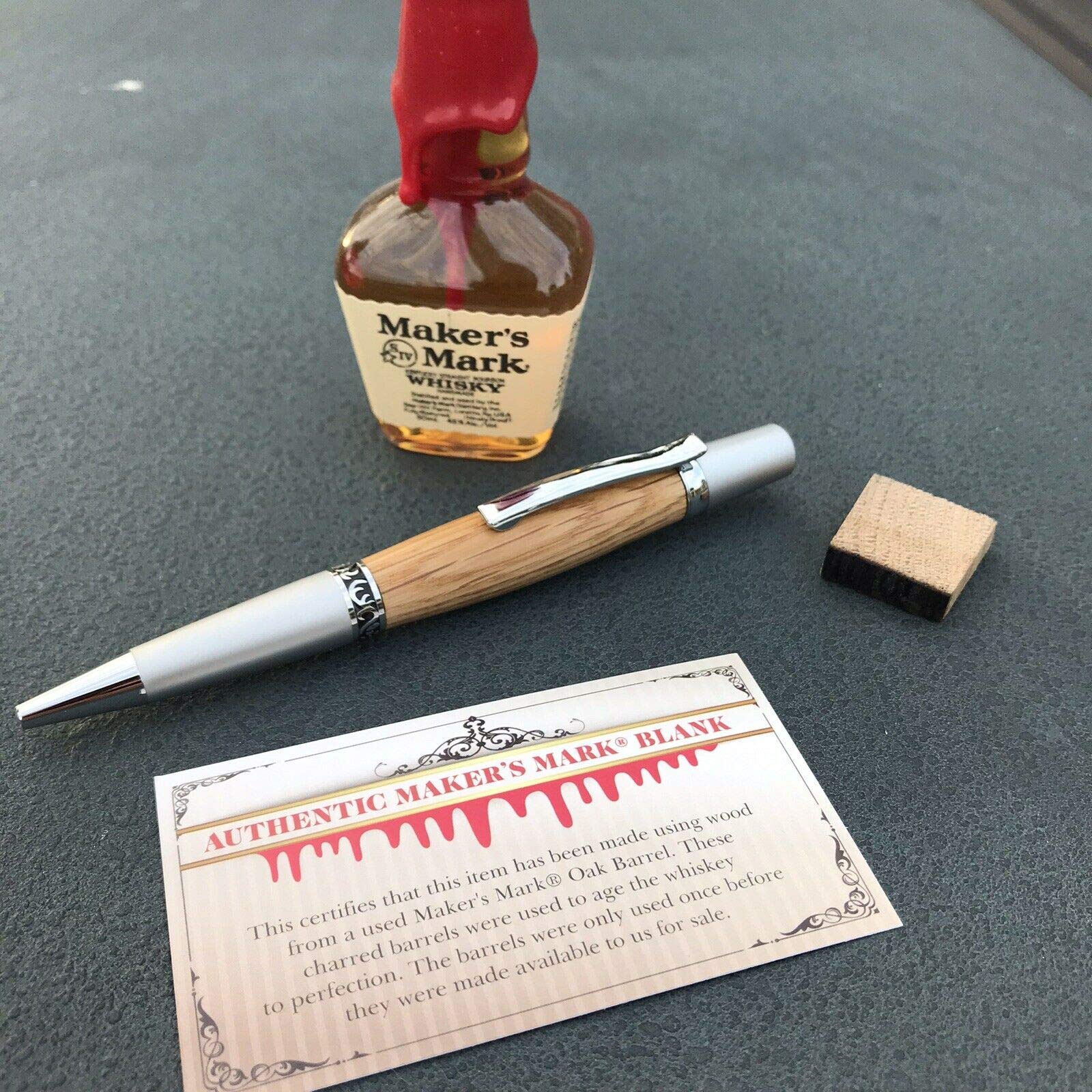 Authentic Makers Mark Whiskey Barrel Wood Pen W/COA And Presentation Box