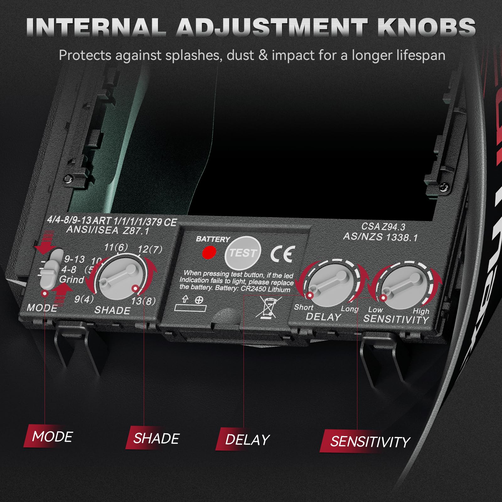 ARCCAPTAIN Welding Helmet Auto Darkening, 3.94