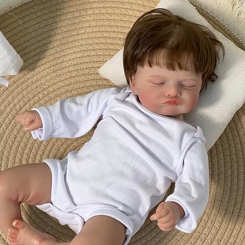 Miniatura 8 de RXDOLL Muñecas realistas de bebé recién nacida de 20 pulgadas, cuerpo suave, de silicona, algodón, con aspecto real, juguetes para niños, regalos