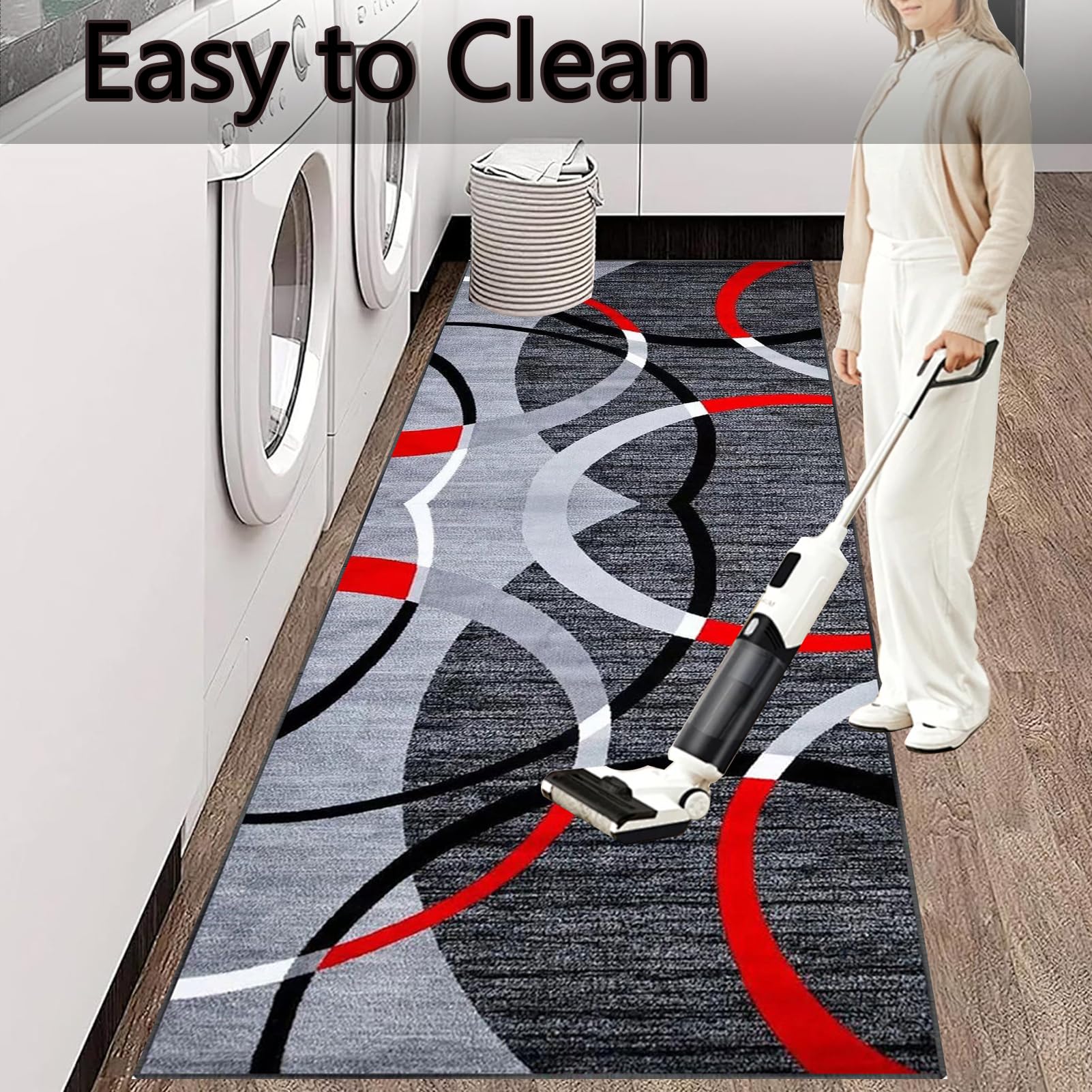 Jute-Läuferteppich für den Flur, 40 x 200 cm, waschbar, schmutzabweisend, Bodenmatte für die Küche, Teppich für Badezimmer, Eingang, Schlafzimmer, Treppe, Langer Teppich, Flur, schmaler Eingangsb