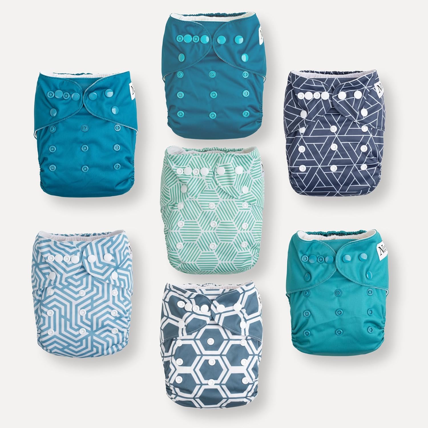 Nora's Nursery Cloth Diapers + 7 Pack Inserts with Snap