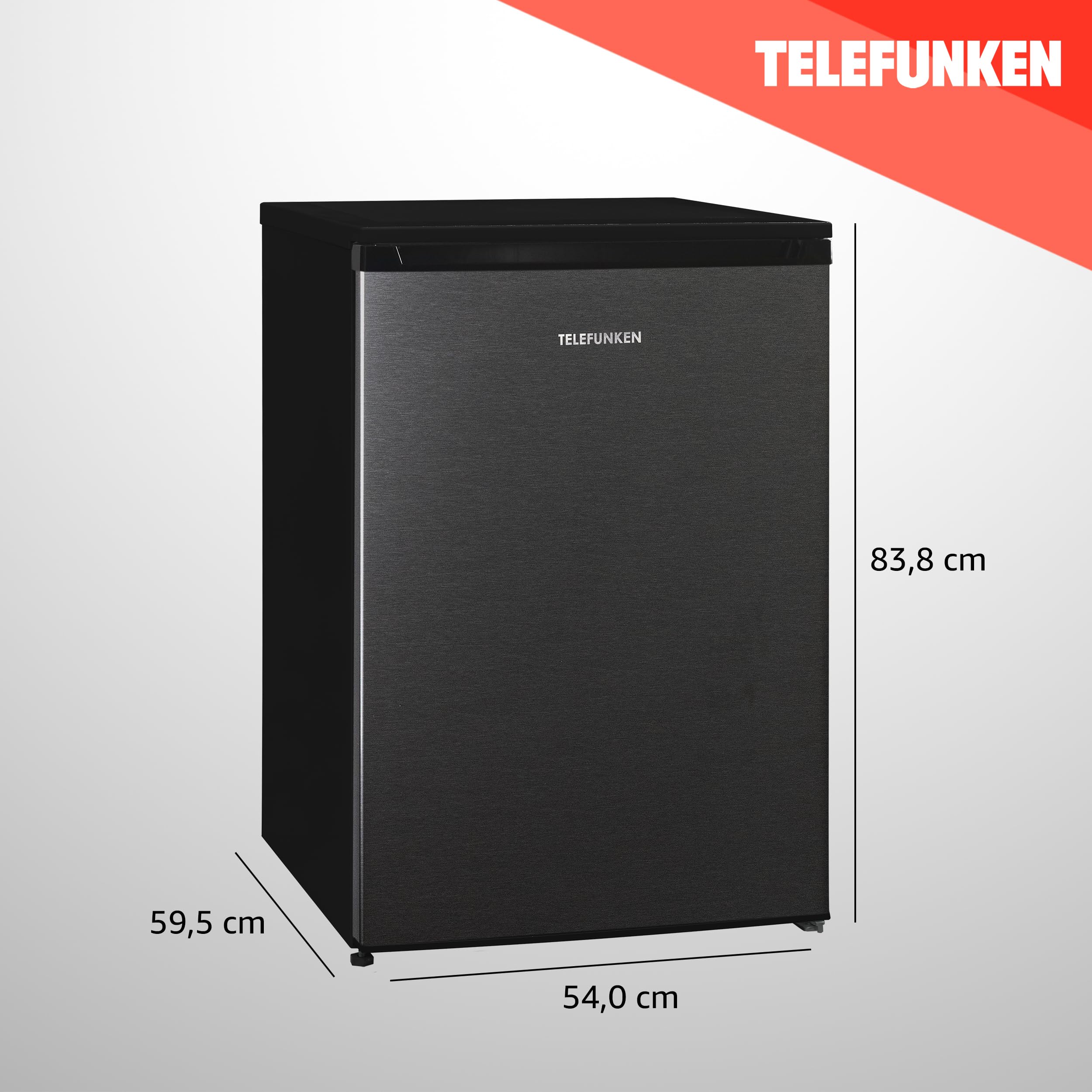 TELEFUNKEN Kühlschrank ohne Gefrierfach 135 Liter Freistehend C-135-100-DI dark inox