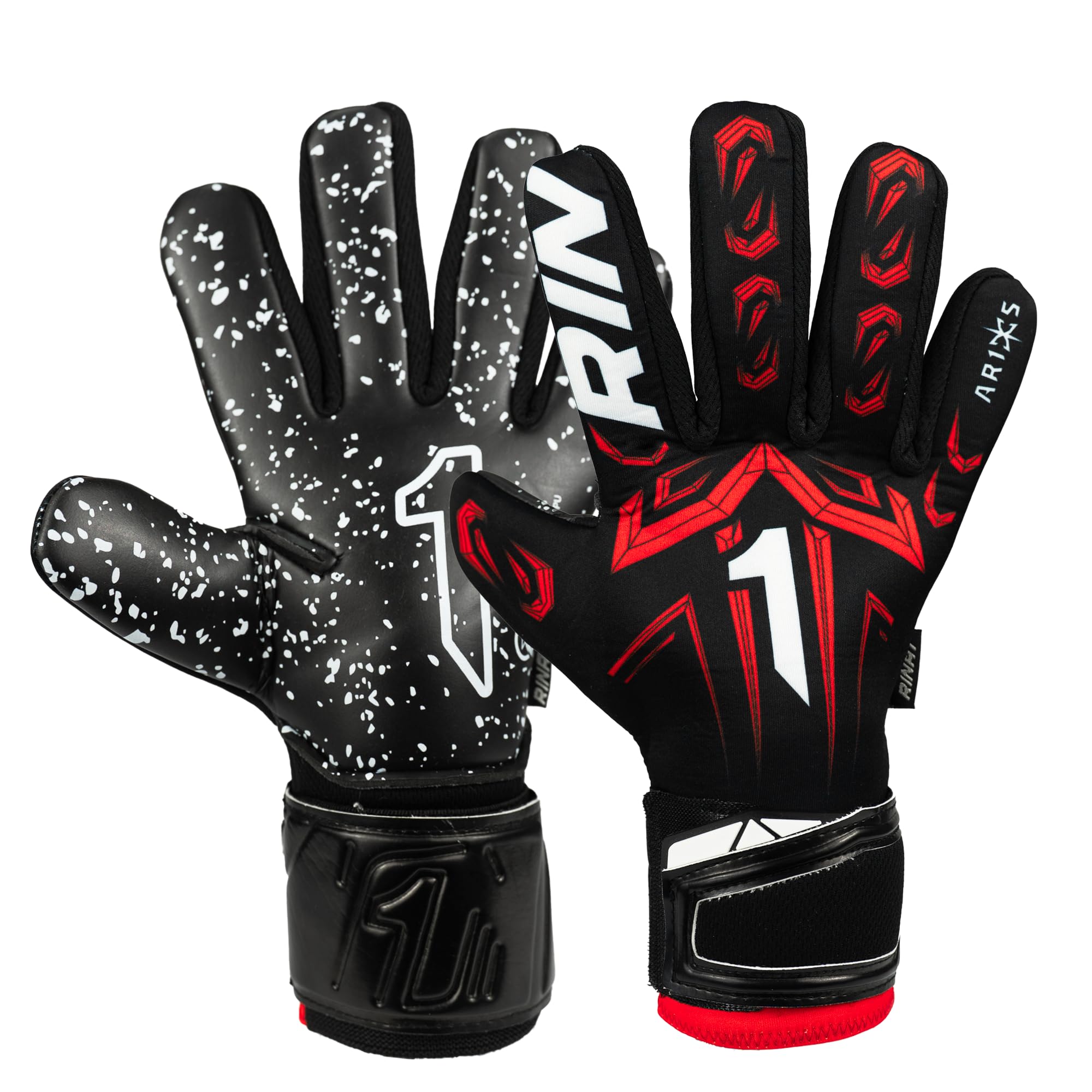 Rinat Aries X AS Adult Goalkeeper Gloves, Black, Size 7