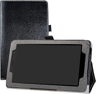 LFDZ Alcatel 1T 7 inch Case,Slim Folio Folding Stand PU Leather Cover for ALCATEL 1T7 9309X 2021 / Alcatel 1T 7 inch 8068 Tablet(Not fit 10" Alcatel 1T 8082 10 inch),Black