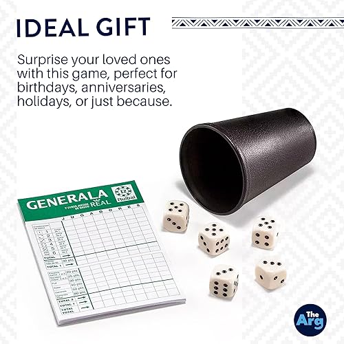 Miniatura 5 de Juegos de mesa - Generala Real  Juego de dados - Juegos para amigos y familiares  Regalos de cumpleaños para mujeres - Regalos para hombres  Noche